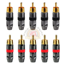 Load image into Gallery viewer, 10x High Quality Male RCA Plug Gold Plated Audio Video Adapter Connector
