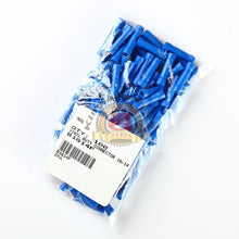Load image into Gallery viewer, Car Audio/Alarm Wire Butt Connector Blue Vinyl 16-14 AWG Gauge Ga Terminal 100pc
