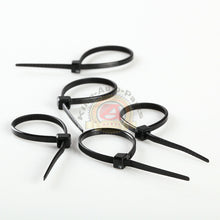 Load image into Gallery viewer, 100x INDUSTRIAL 4&quot; BLACK WIRE CABLE ZIP TIES NYLON TIE WRAPS 18LBS
