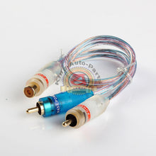 Load image into Gallery viewer, 1.5ft High Quality RCA Coax Audio Y Cable Adapter Splitter 2 Male to 1 Female

