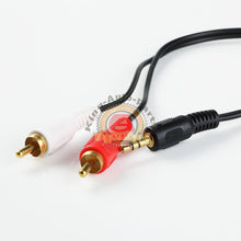 Load image into Gallery viewer, 6FT 3.5mm Aux Male Jack to AV 2 RCA Stereo Music Audio Cable for MP3 iPod Phone
