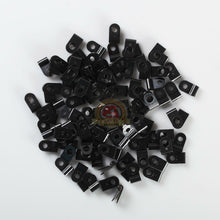 Load image into Gallery viewer, 100 PACK 1/8&quot; CABLE CLAMPS BLACK UV RESISTANT HOSE WIRE ELECTRICAL CC125
