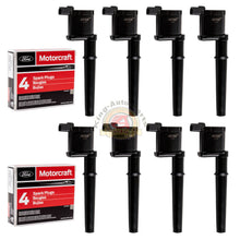 Load image into Gallery viewer, 8pcs Ignition Coils DG512 &amp; Motorcraft Spark Plugs SP493 Ford Lincoln Mercury
