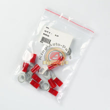 Load image into Gallery viewer, 10 Pack Car Ground Wire Ring Terminals Vinyl Red 8 Gauge AWG Ga 3/8”Connectors
