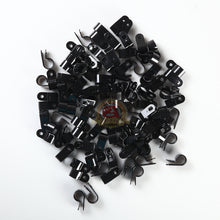 Load image into Gallery viewer, 100 PACK 1/2&quot; CABLE CLAMPS BLACK UV RESISTANT HOSE WIRE ELECTRICAL CC500
