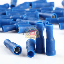 Load image into Gallery viewer, 100 Male/Female Quick Disconnect Combo Wire Bullet Connector Red/Blue Terminals
