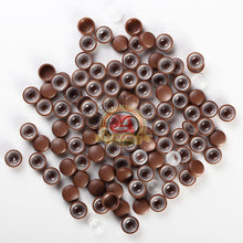 Load image into Gallery viewer, 100pcs Brown &quot;Smooth&quot; License Plate Frame  camouflage Screw Caps  Bolt Covers

