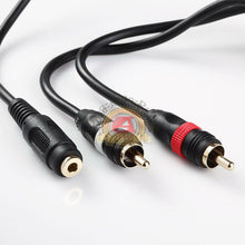 Load image into Gallery viewer, 3.5mm Headphone jack Female Stereo to 2 RCA Male 6 FT
