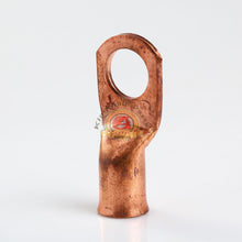 Load image into Gallery viewer, Copper Non-Insulated 2 or 1 G Wire Gauge 1/2&quot; Ring Terminals 10 pcs

