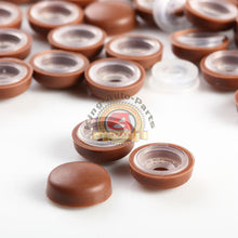 Load image into Gallery viewer, 100pcs Brown &quot;Smooth&quot; License Plate Frame  camouflage Screw Caps  Bolt Covers
