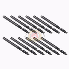 Load image into Gallery viewer, 10PCS BLACK &amp; GOLD HIGH SPEED STEEL DRILL BITS 1/8&quot; USA
