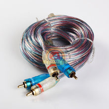Load image into Gallery viewer, 12ft Gold Plated 12&#39; RCA Blue Wire No Noise Video 2 Male To Male Stereo Cable
