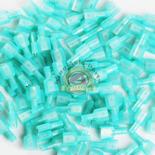 Load image into Gallery viewer, Blue 16-14 AWG NYLON QUICK DISCONNECT MALE .250  1/4&quot; SPADE CONNECTOR 100 pcs
