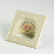 Load image into Gallery viewer, 2 pcs Double Gang Bulk Cable Wall Plate Ivory SLOT INSIDE WALL Free Shipping
