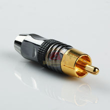 Load image into Gallery viewer, High Quality Stand RCA Male Plug Audio Video Adapter Connector Black Red Each
