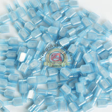Load image into Gallery viewer, Blue 16-14 AWG NYLON QUICK DISCONNECT MALE .250 1/4&quot; CONNECTOR 100 pcs
