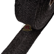 Load image into Gallery viewer, 2 Roll x 2&quot; 50Ft Black Fiberglass Exhaust Header Pipe Heat Wrap Tape+20 Ties Kit
