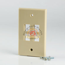 Load image into Gallery viewer, 1x Four (4) Port / Gang Wall Plate For Keystone Jack CAT5 CAT6 RJ45 Lvory
