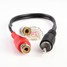 Load image into Gallery viewer, 2pcs 6&quot; RCA Male Plug to 2 Female RCA Jack Adapter Audio Y Cable

