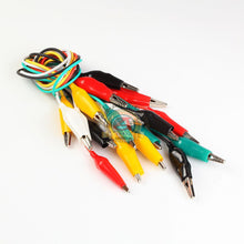 Load image into Gallery viewer, 10 Pcs Both Ends Crocodile Alligator Clip Electronic Cable Test Lead Jumper Wire
