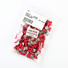 Load image into Gallery viewer, 100 PK 22-18 GAUGE VINYL QUICK DISCONNECT FEMALE .250
