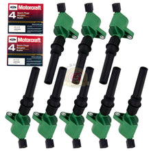 Load image into Gallery viewer, 8 pack Ignition Coil DG508 green Motorcraft Spark Plug SP479 For Ford Lincoln
