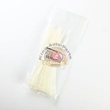 Load image into Gallery viewer, 100 PACK 8 INCH ZIP TIES NYLON WHITE 18 LBS UV WEATHER RESISTANT WIRE CABLE
