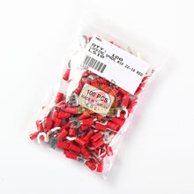 Load image into Gallery viewer, 100 pcs 22-18 AWG Vinyl Locking Spade Terminal #10
