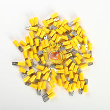 Load image into Gallery viewer, Car Home Audio Yellow Male Quick Disconnector .250&quot; 12-10 - 100 pcs Free Shippin

