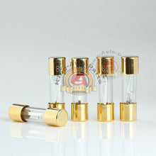 Load image into Gallery viewer, 5 PACK AGU FUSE 25 AMP GOLD PLATED GLASS WITH BLOWN FUSE LED LIGHT INDICATOR
