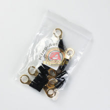 Load image into Gallery viewer, Wire Ring Terminal Gold 8 AWG Gauge 3/8&quot; Connectors Black  Insulation 10pcs
