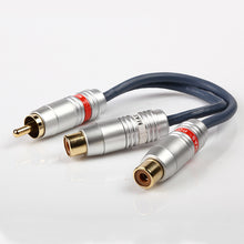 Load image into Gallery viewer, 1 RCA Male To 2 Female Splitter Stereo Audio Y RCA Adapter
