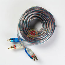 Load image into Gallery viewer, 15ft Gold Plated 15&#39; RCA Blue Wire No Noise Video 2 Male To Male Stereo Cable
