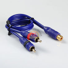 Load image into Gallery viewer, 1FT 1&#39; HIGH PERFORMANCE BLANCED CABLE RCA Y-ADAPTER 2 MEAL TO 1 FEMEAL
