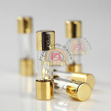 Load image into Gallery viewer, 5 PACK AGU FUSE 25 AMP GOLD PLATED GLASS WITH BLOWN FUSE LED LIGHT INDICATOR

