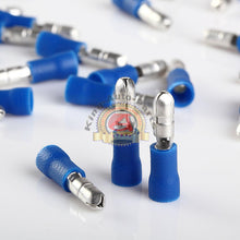 Load image into Gallery viewer, Male Blue Insulated Bullet Connector Terminals 16-14AWG Wire .157 100pcs
