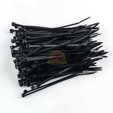 Load image into Gallery viewer, 100x INDUSTRIAL 4&quot; BLACK WIRE CABLE ZIP TIES NYLON TIE WRAPS 18LBS
