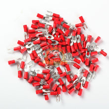 Load image into Gallery viewer, 100 Pcs 22-18 AWG Vinyl Locking Spade Terminal #8
