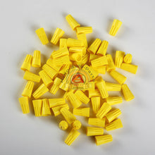 Load image into Gallery viewer, YELLOW ELECTRICAL WIRE CONNECTOR TWIST NUT (100 PCS) 18-12 GA. SPRING INSERTS
