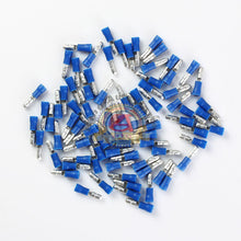 Load image into Gallery viewer, Male Blue Insulated Bullet Connector Terminals 16-14AWG Wire .157 100pcs
