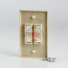 Load image into Gallery viewer, 1x Four (4) Port / Gang Wall Plate For Keystone Jack CAT5 CAT6 RJ45 Lvory
