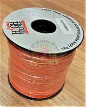 Load image into Gallery viewer, 500FT ORANGE PRIMARY WIRE 18 GAUGE AWG STRANDED COPPER POWER REMOTE CAR 12V
