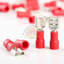 Load image into Gallery viewer, 100 PK 22-18 GAUGE VINYL QUICK DISCONNECT FEMALE .250
