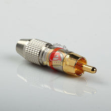 Load image into Gallery viewer, 5 pair RCA Male Plug  Gold Audio Video Adapter Connector Free Shippin
