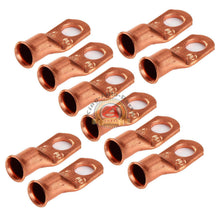 Load image into Gallery viewer, Copper Non-Insulated 4G Wire Gauge 5/16" Ring Terminals 10 pcs
