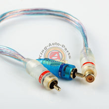 Load image into Gallery viewer, 1.5ft High Quality RCA Coax Audio Y Cable Adapter Splitter 2 Male to 1 Female
