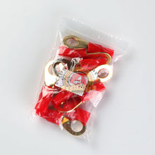 Load image into Gallery viewer, Car Audio Power/Ground Wire Ring Terminal Gold 4 AWG Gauge 1/2" Connectors 10Pcs
