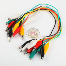 Load image into Gallery viewer, 10 Pcs Both Ends Crocodile Alligator Clip Electronic Cable Test Lead Jumper Wire
