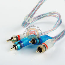 Load image into Gallery viewer, 1.5ft Gold Plated 1.5&#39; RCA Blue Wire No Noise Video 2 Male To Male Stereo Cable
