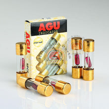 Load image into Gallery viewer, 5 PACK AGU FUSE 35A AMP GOLD PLATED GLASS WITH BLOWN FUSE LED LIGHT INDICATOR
